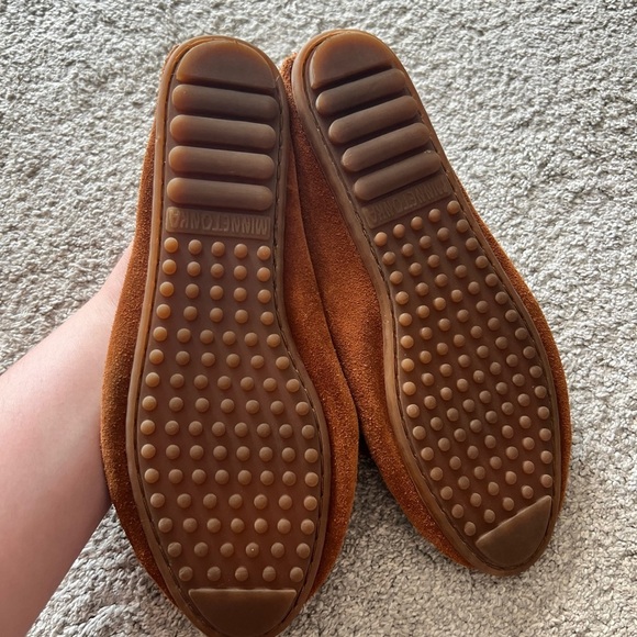 Minnetonka El Paso II Brown Suede Embroidered Women’s 9.5 Moccasins Southwest - Picture 5 of 5